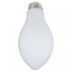 Light bulb flush mount with white opaque glass